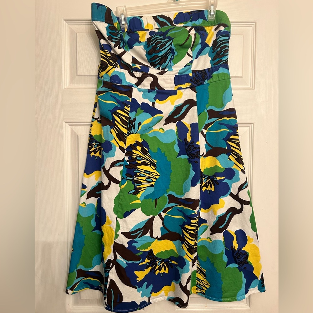 A-line strapless sundress